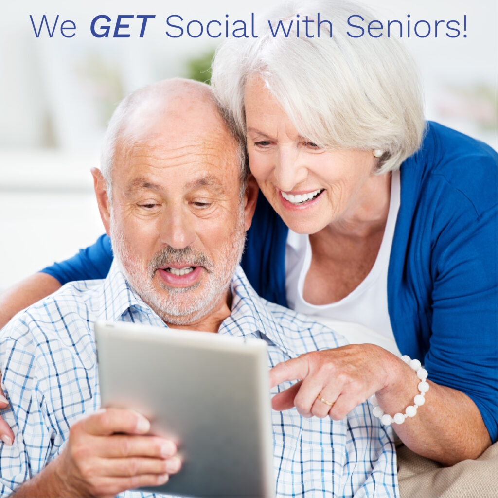 Boomer couple with tablet